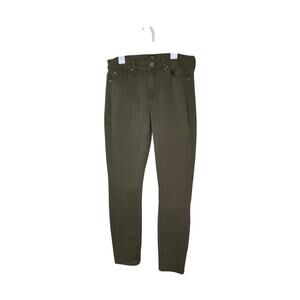 7 For all Mankind Ankle Gwenevere Size 29 Olive Green